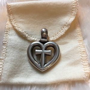 James Avery Retired Heart Cross Pendant!!